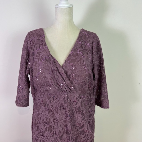 Magic Formals Moms Women’s Rose Sequin Formal Bridal Dress Plus Size 3 X Wedding - Picture 8 of 10